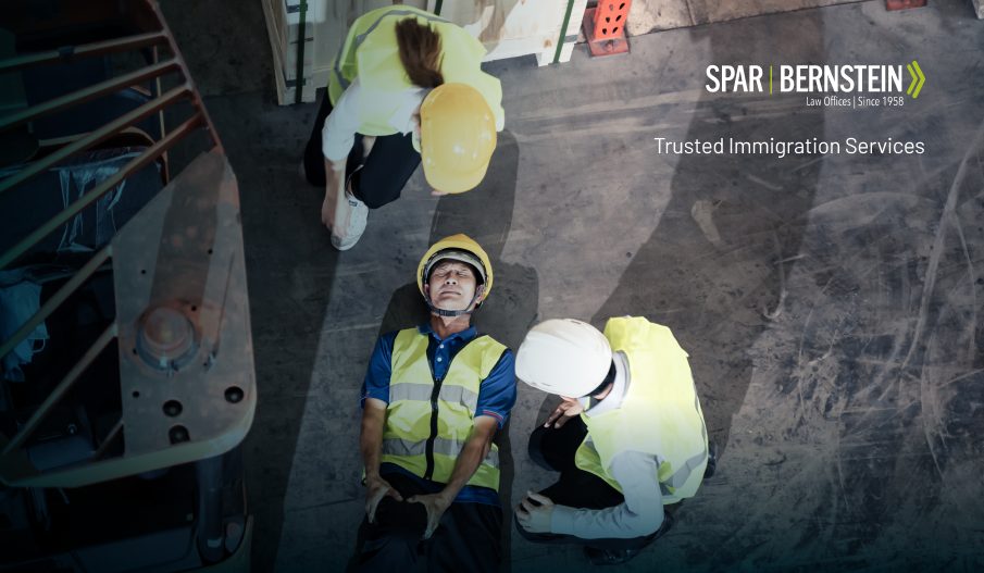 An image of a hurt worker on a construction site